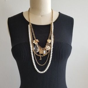 Gold and pearl charm necklace ADD ON